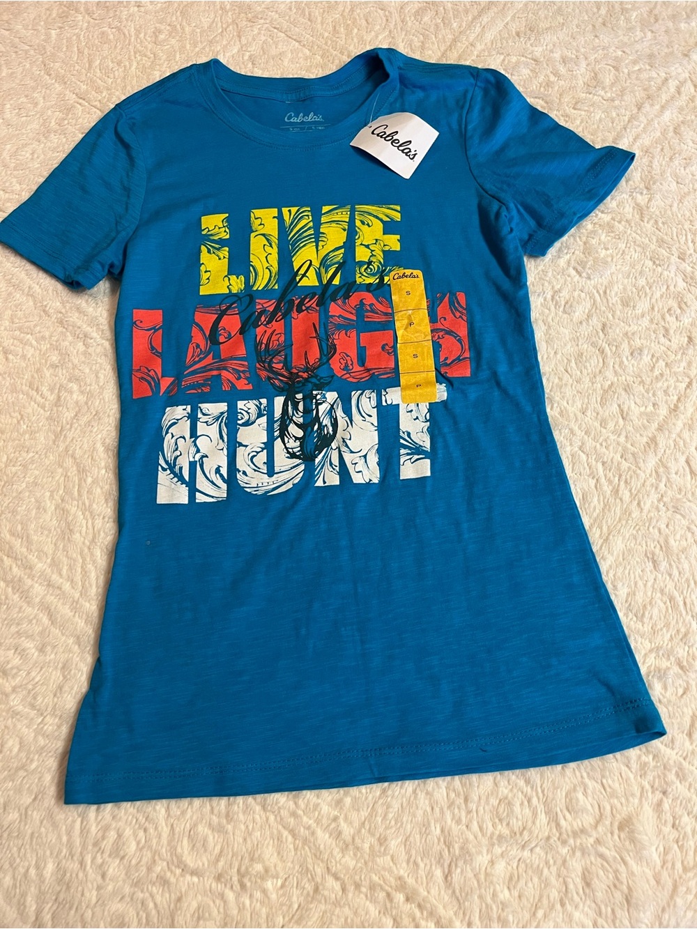Cabela's Blue 'Live Laugh Hunt' Kids Graphic Tee